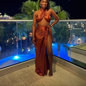 Bronze sexy dress